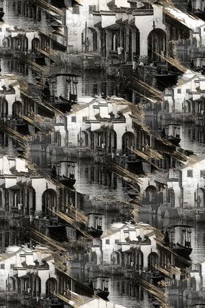 山水画印花华亿平台图片