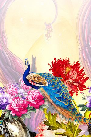 水墨印花华亿平台图片