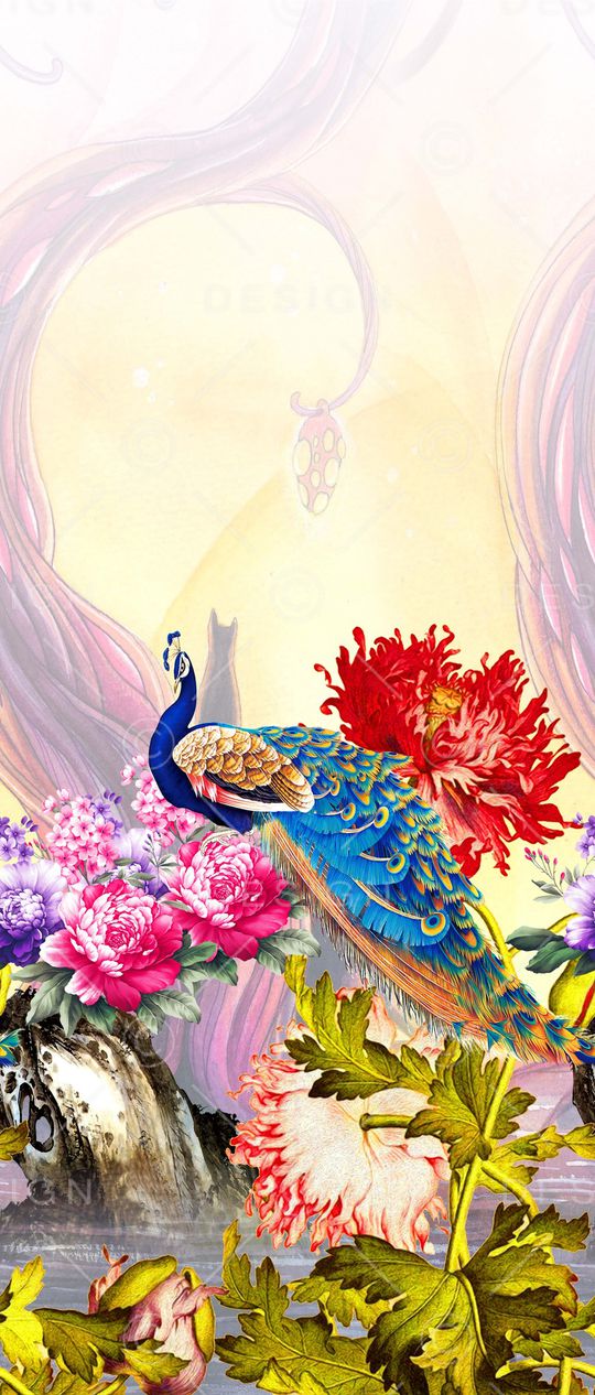 水墨印花华亿平台图片