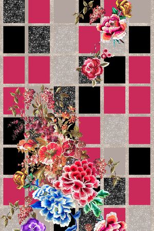 花卉印花华亿平台图片