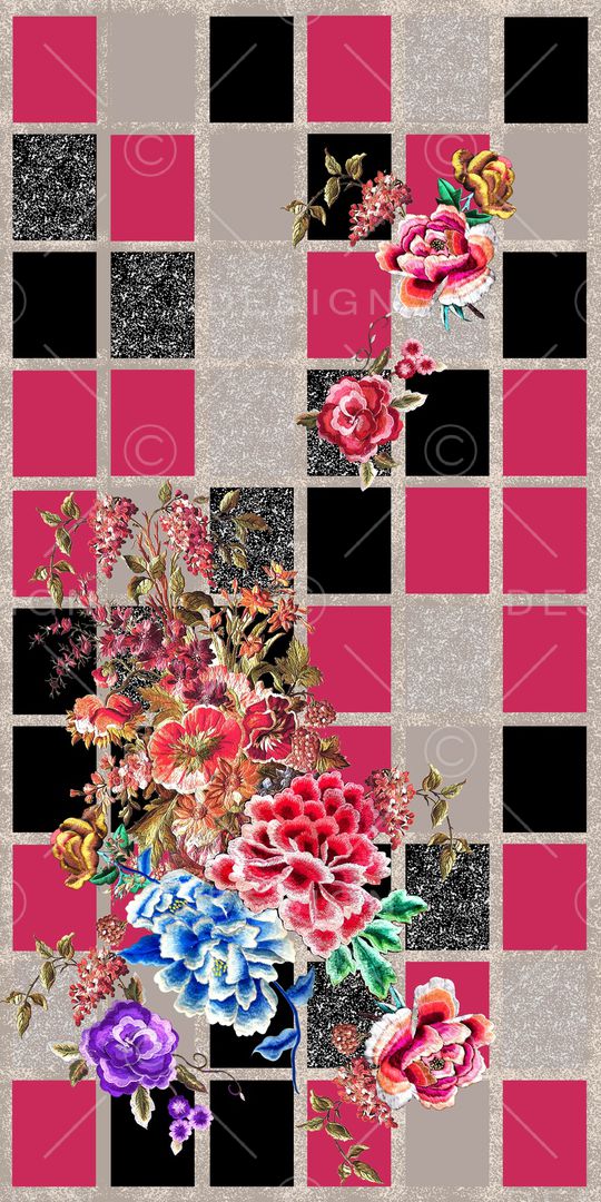 花卉印花华亿平台图片