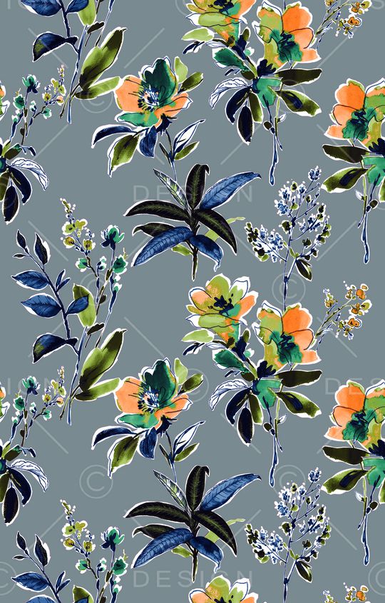 花卉印花华亿平台图片