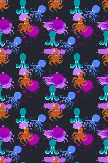 792741-海洋元素卡通章鱼