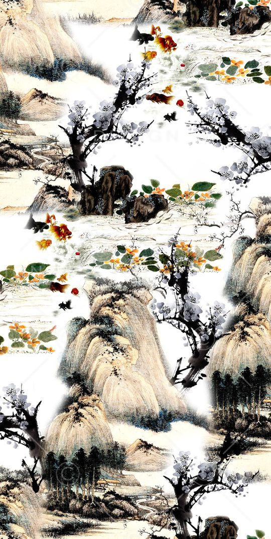 中国风印花华亿平台图片