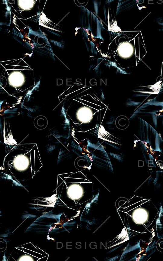 抽象手绘水彩画金属几何纹理数码印花印花华亿平台图片