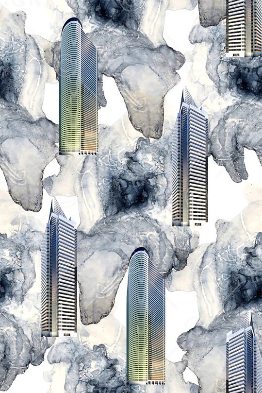 烟雾纹理印花华亿平台图片