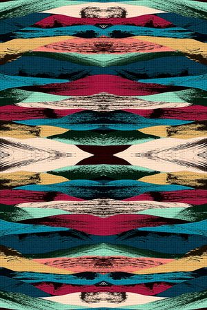 波浪条纹印花华亿平台图片