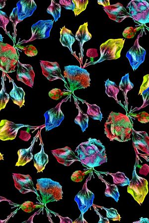 抽象花蕾印花华亿平台图片