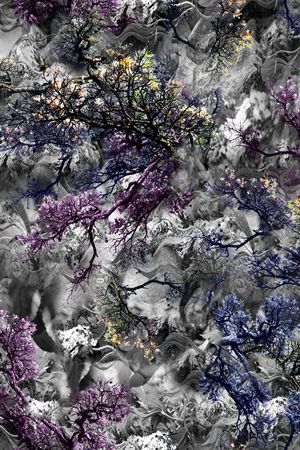 树影印花华亿平台图片