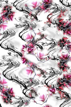 花卉印花华亿平台图片