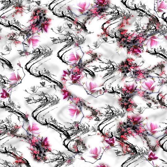 花卉印花华亿平台图片