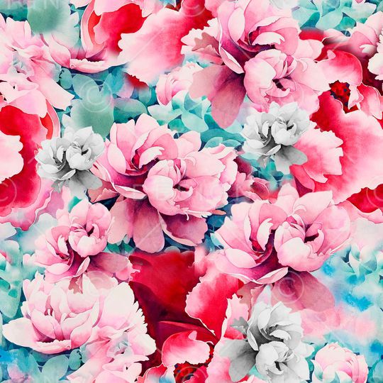 花卉印花华亿平台图片