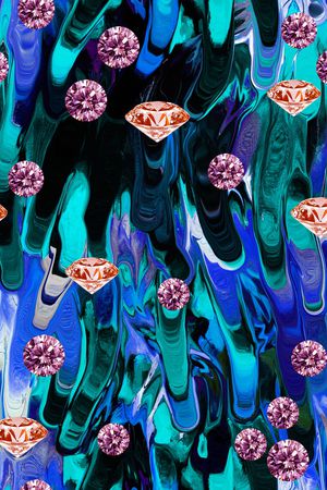 抽象肌理印花华亿平台图片