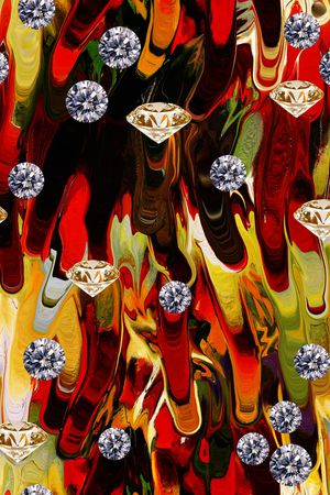 抽象肌理印花华亿平台图片