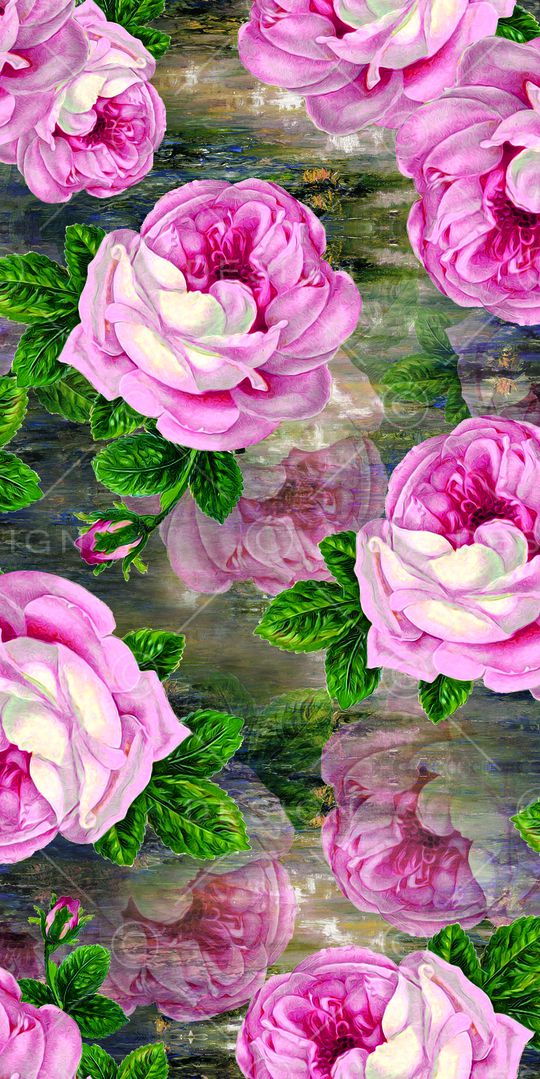 手绘花印花华亿平台图片