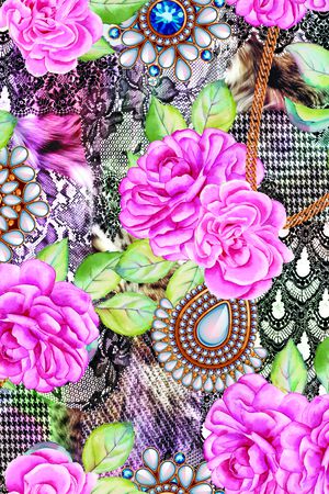 千鸟格印花华亿平台图片