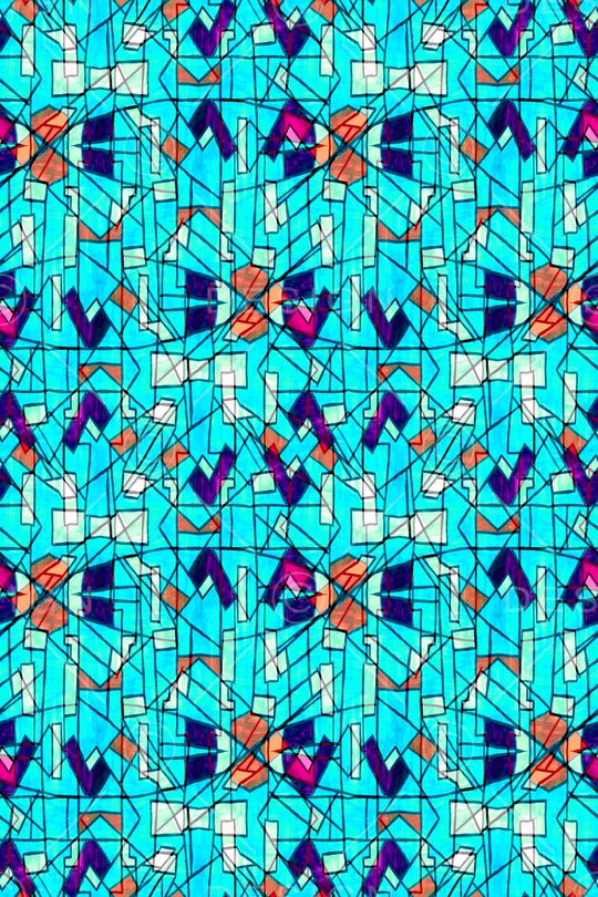 不规则几何印花华亿平台图片