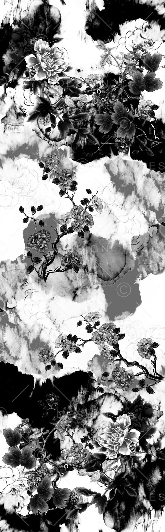 黑白印花华亿平台图片