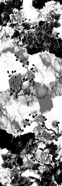 黑白印花华亿平台图片