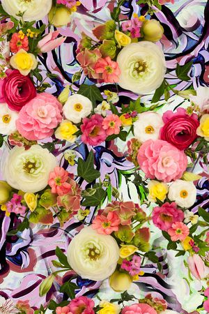 花卉印花华亿平台图片