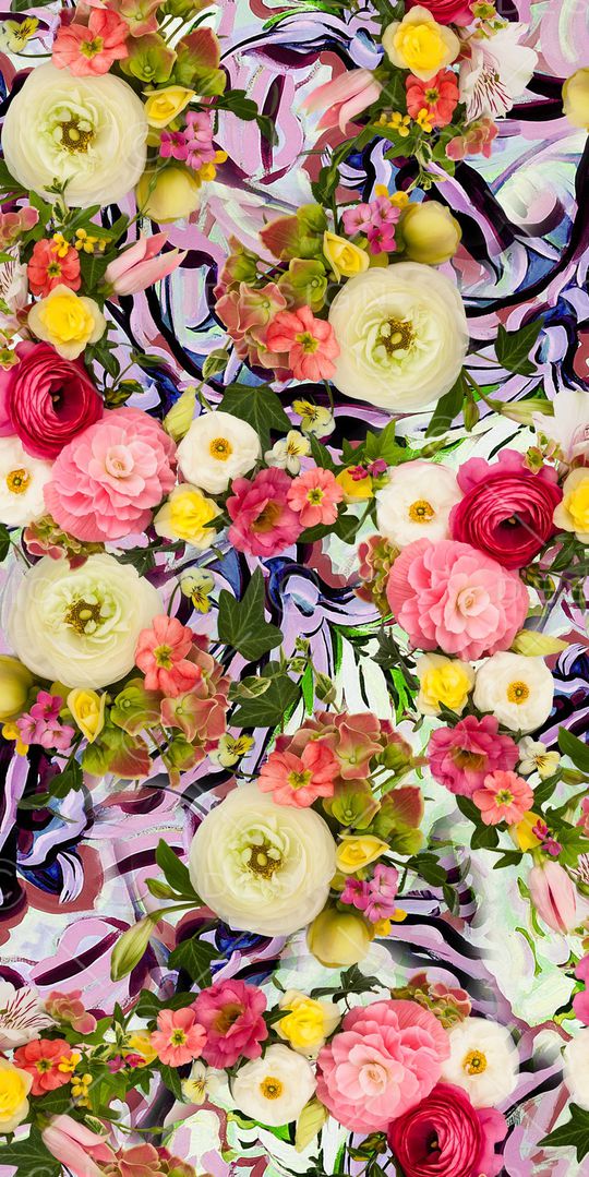 花卉印花华亿平台图片