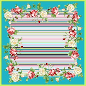 小方巾印花华亿平台图片