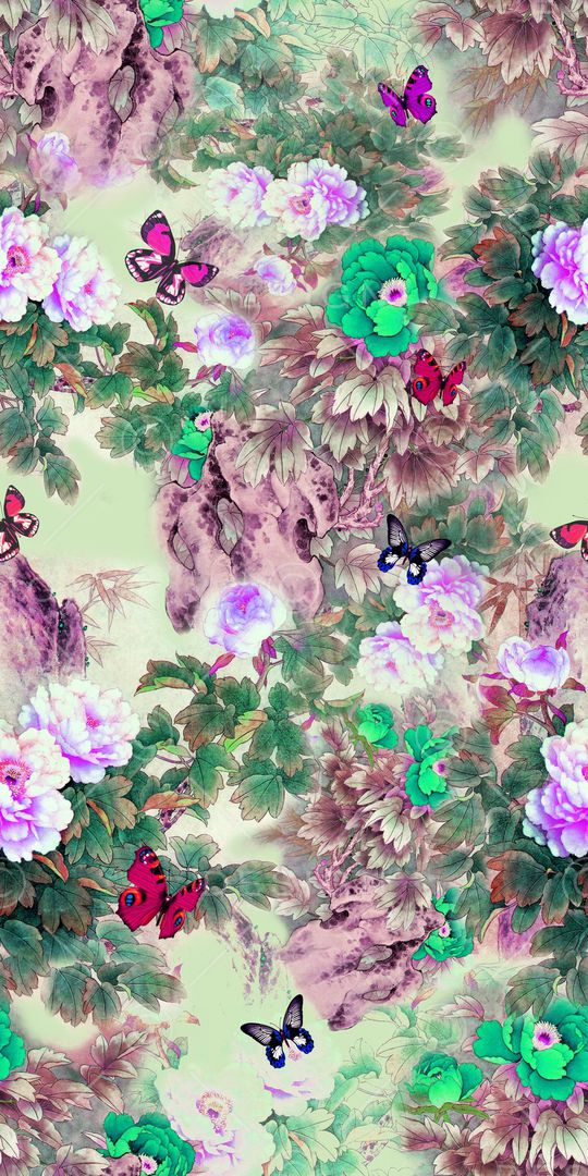 花鸟印花华亿平台图片