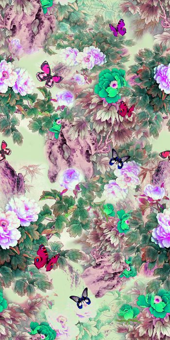 花鸟印花华亿平台图片