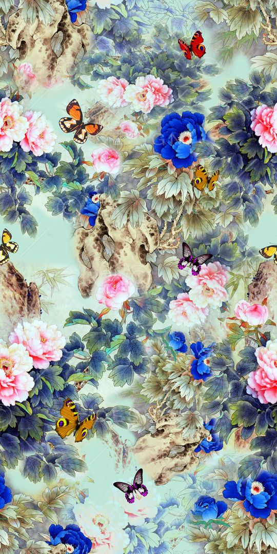 花鸟印花华亿平台图片