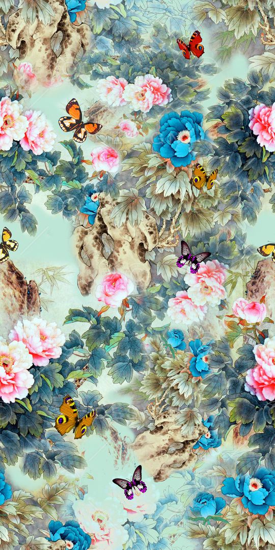 花鸟印花华亿平台图片