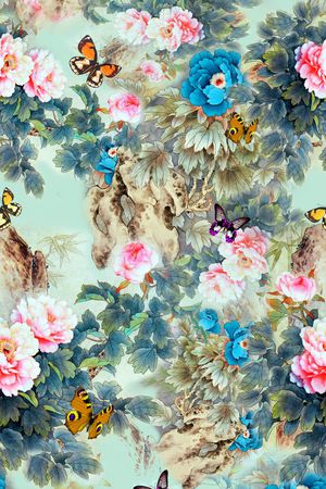 花鸟印花华亿平台图片