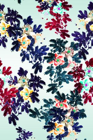 花卉印花华亿平台图片