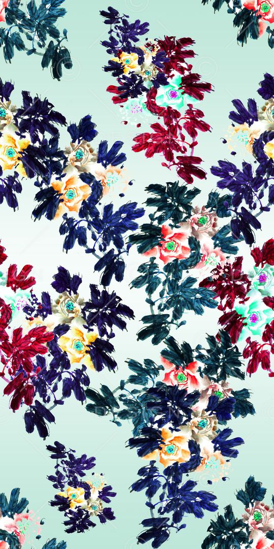 花卉印花华亿平台图片