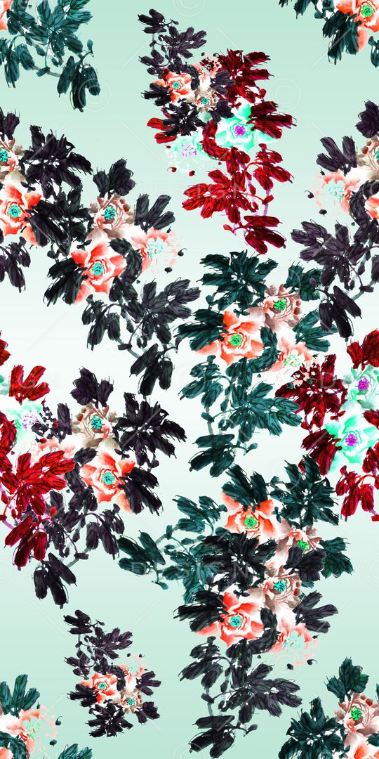 花卉印花华亿平台图片