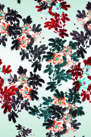 花卉印花华亿平台图片