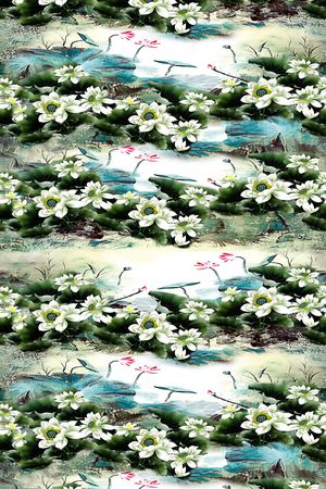 中国风印花华亿平台图片