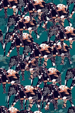 花卉印花华亿平台图片