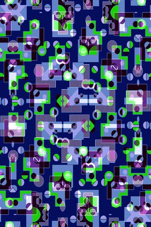 不规则几何印花华亿平台图片