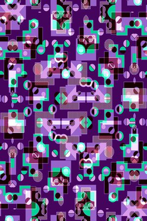 不规则几何印花华亿平台图片