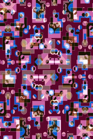 不规则几何印花华亿平台图片