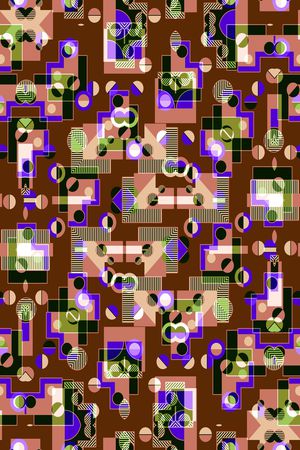 不规则几何印花华亿平台图片