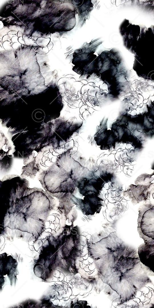 水墨印花华亿平台图片