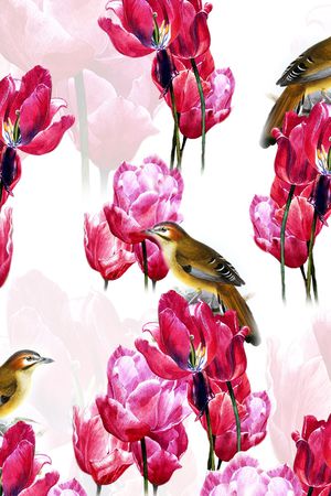 花卉印花华亿平台图片