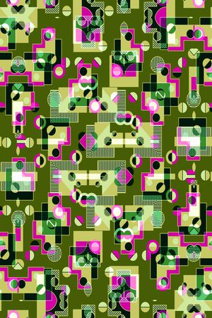 不规则几何印花华亿平台图片