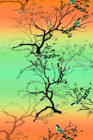 鸟印花华亿平台图片