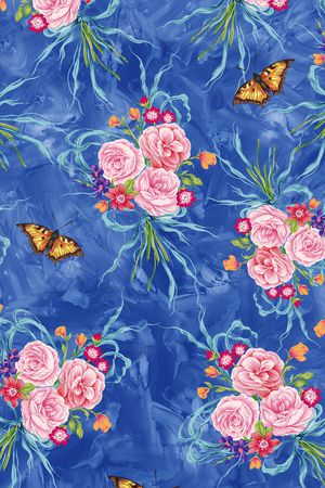 玉兰花印花华亿平台图片