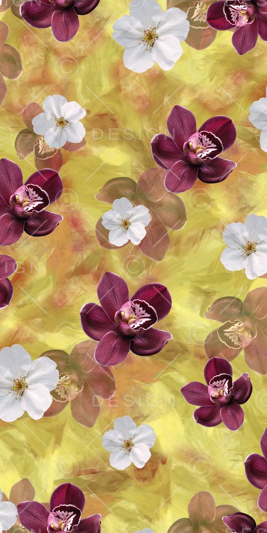 三色堇印花华亿平台图片