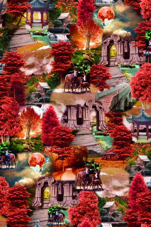 风景印花华亿平台图片