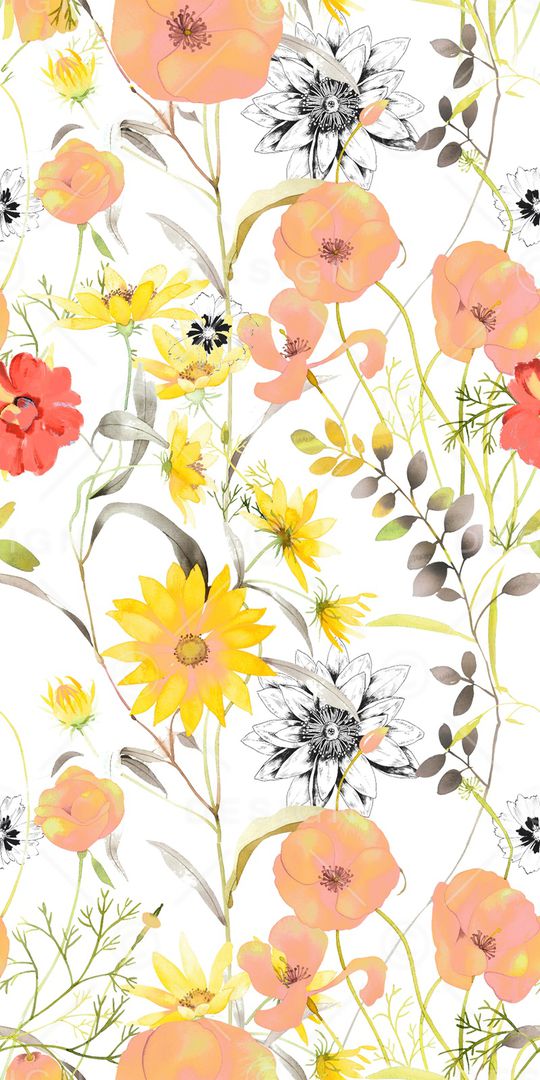 罂粟花印花华亿平台图片