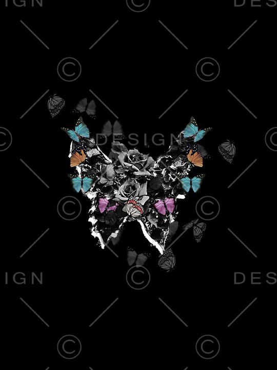 蝴蝶印花华亿平台图片